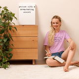 T-Shirt – Person with a devastating secret (black text)