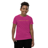 Youth T-Shirt – Competitive Eater (gold text)