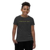 Youth T-Shirt – Competitive Eater (gold text)