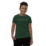 Youth T-Shirt – Competitive Eater (gold text)