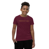 Youth T-Shirt – Competitive Eater (gold text)