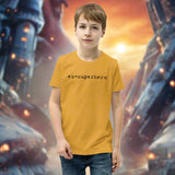 Youth T-Shirt – Ex-superhero (black text)